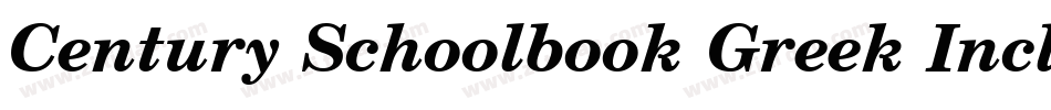Century Schoolbook Greek Inclined BT字体转换